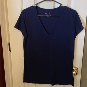 Lilly Pulitzer Navy V-Neck shirt